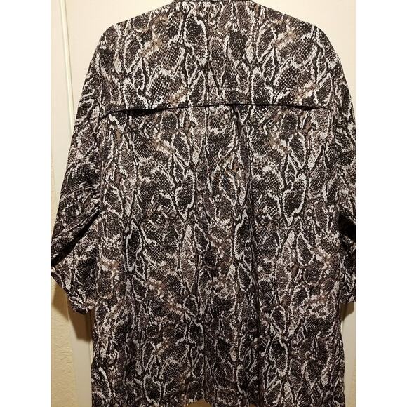 Soft Surroundings Women's 1X Black Brwn White Python‎ Viper Jacket Raincoat NWT - Picture 4 of 13